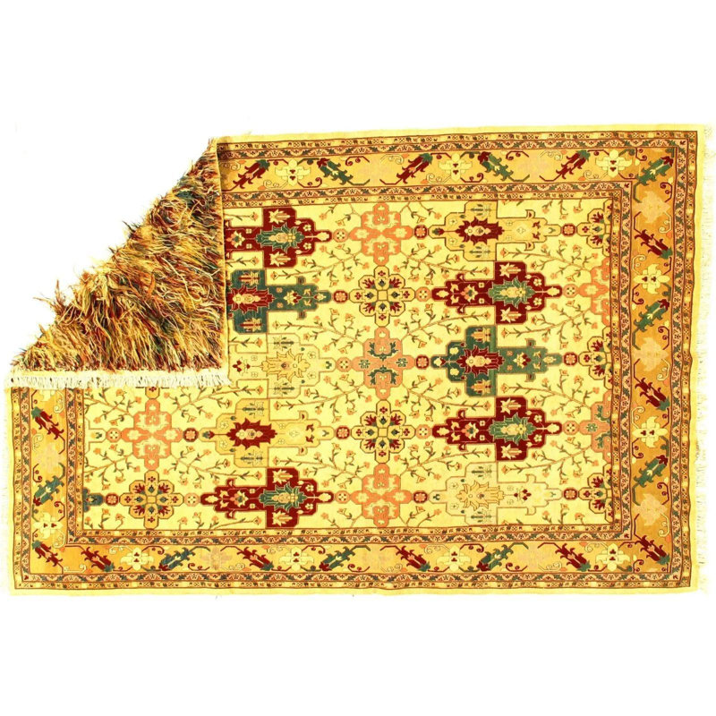 Ikat Area Rug in Yellow