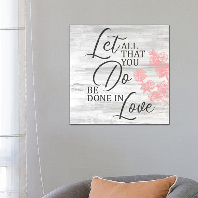 Be Done In Love Square by Kimberly Allen - Wrapped Canvas Print
