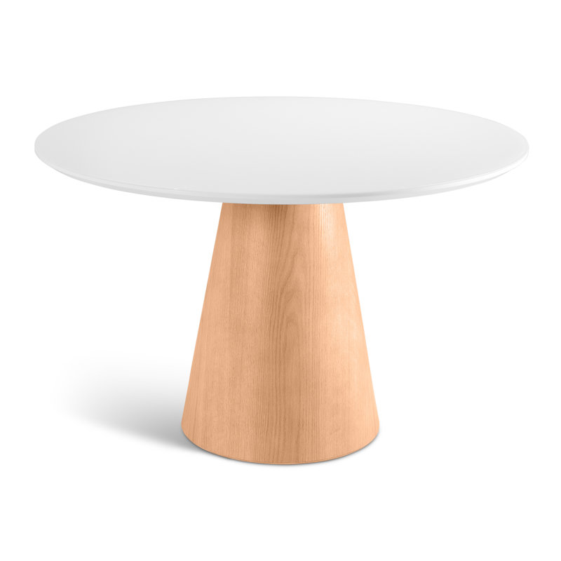 Table de salle à manger Burdon, Branco / Damasco