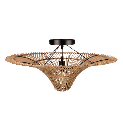 Single Light Rattan Dimmable Pendant