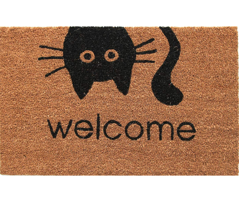 Meow Cat Welcome Coir Doormat 