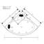 Baignoire tourbillon de coin blanche 2 places avec chauffeur et 9 jets GINEVRA 59 "x 59"