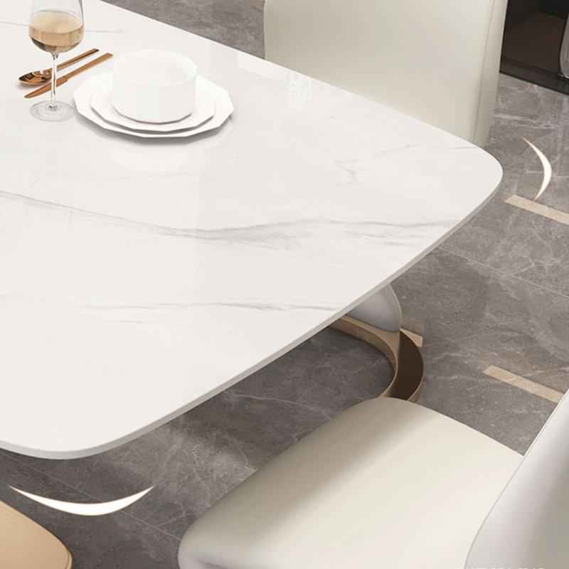 Modern luxury rectangular dining table sets, 29.5''H x 55.1''L x 31.5''W