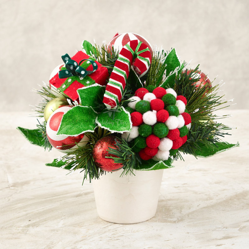 Arrangement de Noël à la menthe poivrée