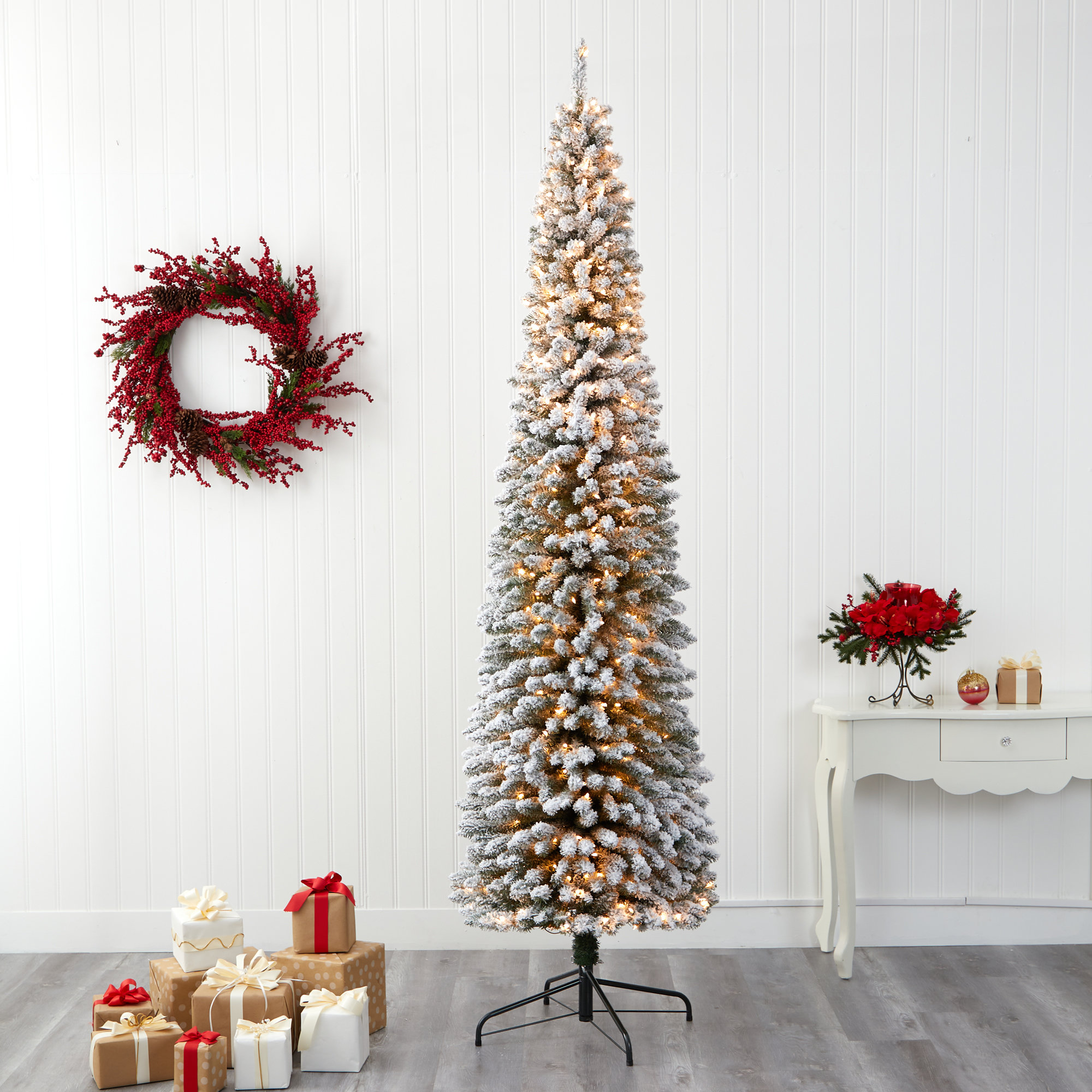 Lighted Artificial Spruce Christmas Tree, 9' H