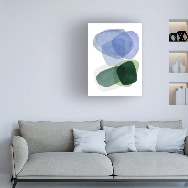 «Goree Abstract» par Simone Christen sur la berge III sur toile, H 47 po x l 35 po x P 2 po