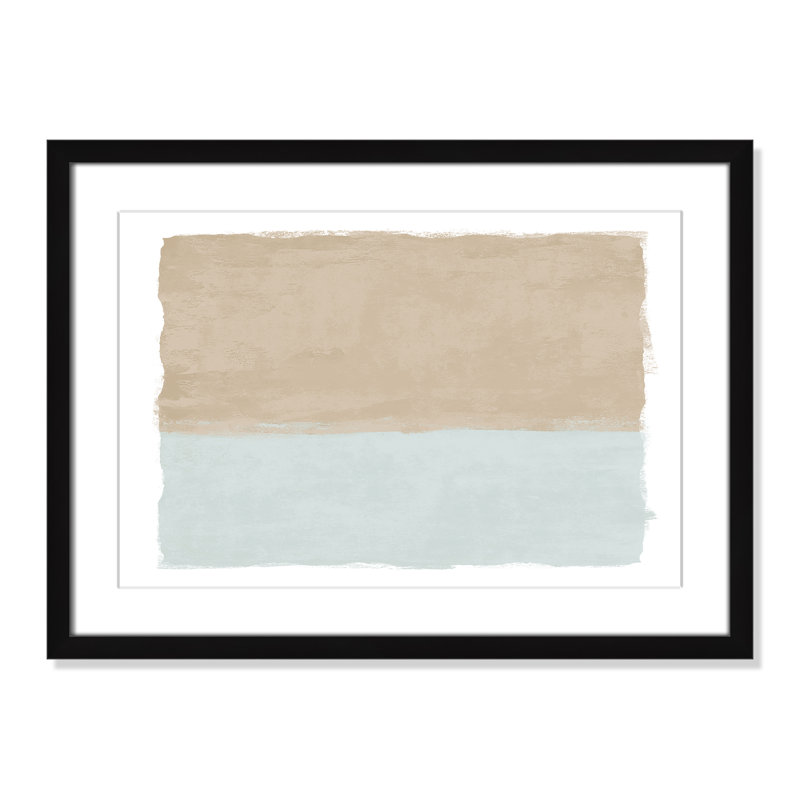 Sable et ciel II - reproduction de paysage par Natalie Carpentieri, L 23 po x H 17 po, Matted Print, Noir satiné