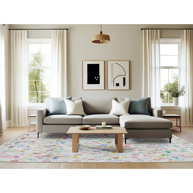 Shahzaib Floral Indoor Rug, Rectangle 6' x 9'