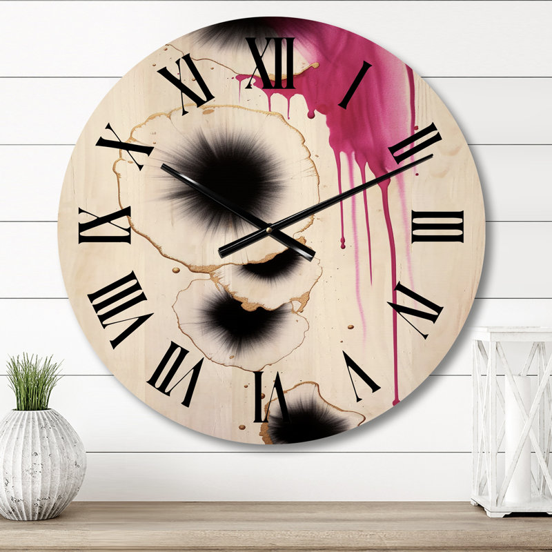 Horloge murale en bois massif Alyeska, Moyenne