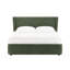 Lit double en chenille vert foncé Cheryl (aucun outil requis)