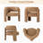 33" Wide Upholstered Modern 3-Legs Barrel Accent Chair-270776893