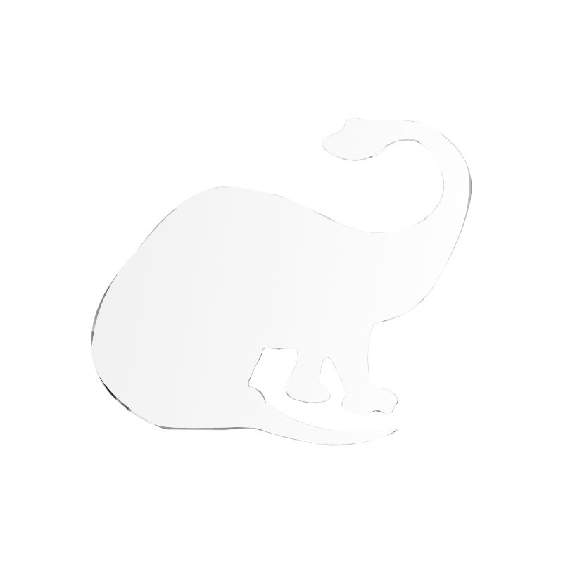 Flat Wall Mirror, 27 cm H x 30 cm W x 0.3 cm D
