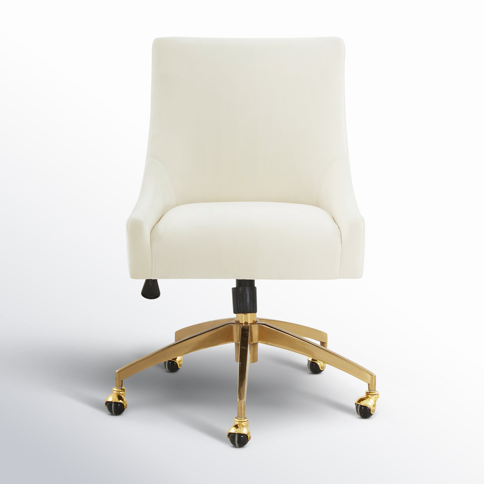 Orna Swivel Office Chair, Cream, Gold