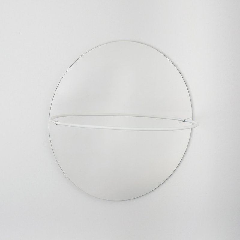 Marci Flat Wall Mirror, White