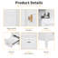 Meuble-lavabo blanc 30 po avec lavabo en céramique | Rangement en bois massif