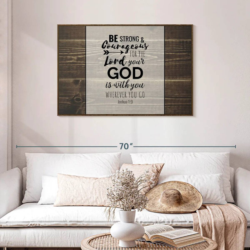Dieu avec vous, Cadre flottant noyer, 43 po x 29 po