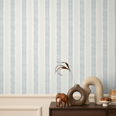 Chelsea Stripe Blue Wallpaper