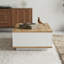 Table basse moderne, pin atlantique et blanc, 90 x 30 x 60 cm, panneau de particules enduit 100% mélamine, épaisseur: 0 cm, design scandinave