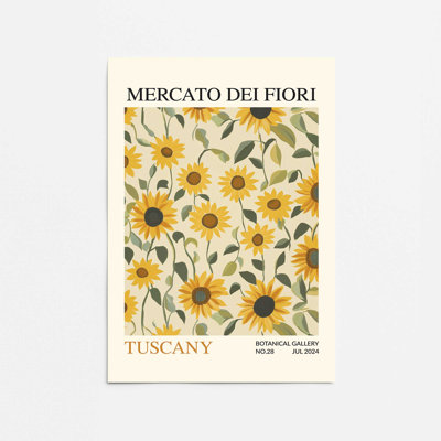 Imprimé de marché aux fleurs d'été Toscane