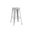 Tabourets de bar en métal sans dossier, rétro, léger, industriel, contemporain, rustique, rétro, côtier, sans dossier et 4 pieds (ensemble de 2) (siège de 30 po, blanc vieilli)