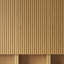 Meuble-lavabo mural moderne en noyer massif de 41,5 po avec tablette à lattes en bois massif avec tablette