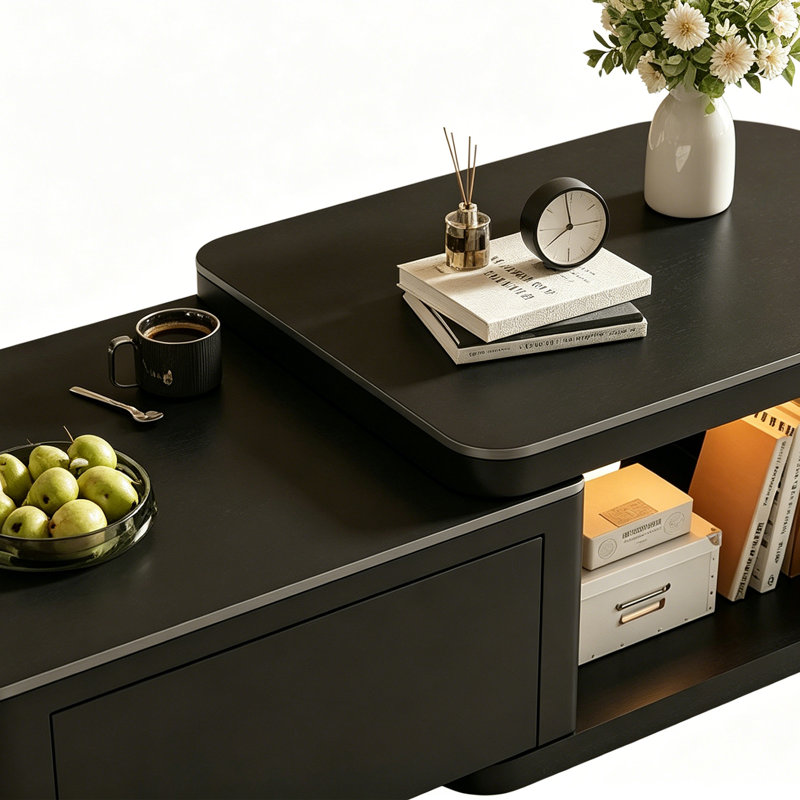 Table basse de luxe French Cream, Black, Black