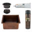 Premier Copper Products BSP5_BREC16DB-G Bar Sink And Drain Package