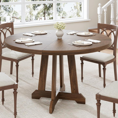 Dining Table with Wood Base