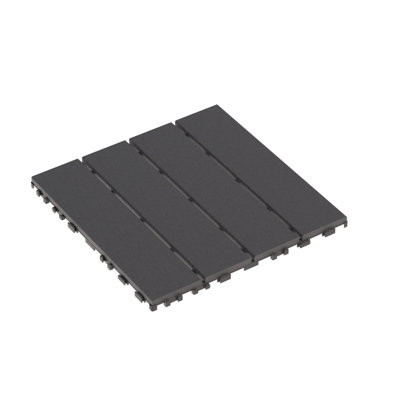 Carreaux de terrasse en plastique emboîtables, paquet de 44 tuiles de patio, 12 po x 12 po carré extérieur imperméable, toutes saisons, tuiles de patio