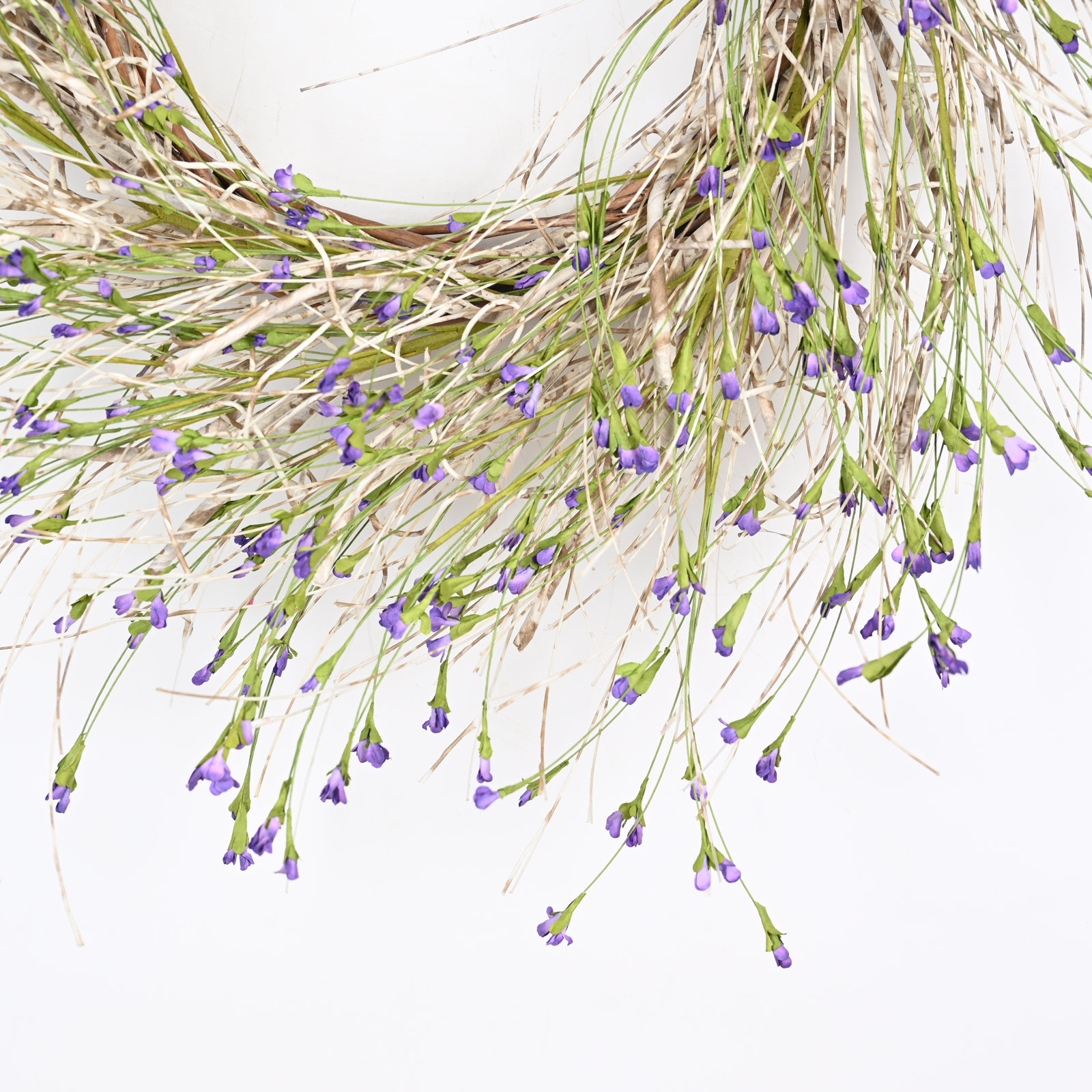 28" Artificial Farmhouse Twig Birch Wildflower Spring Summer Wreath For Front Door Floral Wedding Party Home Wall Decor