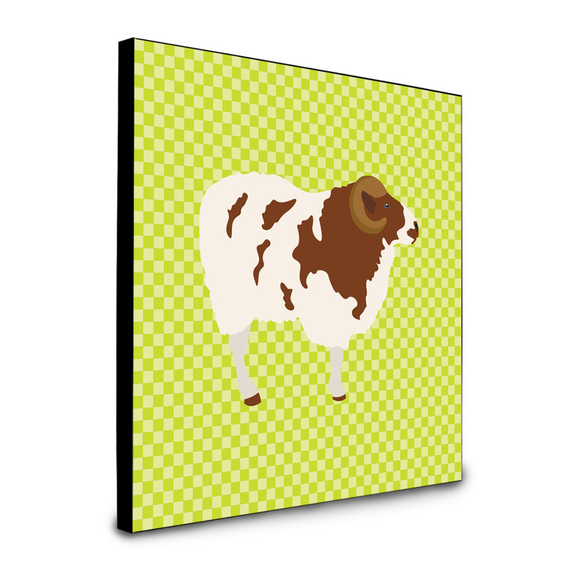 « jacob mouton check », art encadré Foucault, Vert