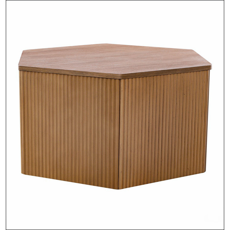Table basse cannelée