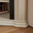 Beige + Black Solid Wood Freestanding Fireplace