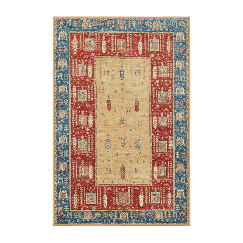 Abstract Indoor Rug, Rectangle 7' x 9'
