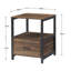 3 Pieces Bedroom Set, Bed Frame with Velvet Upholstered Headboard, Platform Bed Frame and 2 Nightstands with Drawer, No Box Spring Needed, Easy to Assembly-2103645471