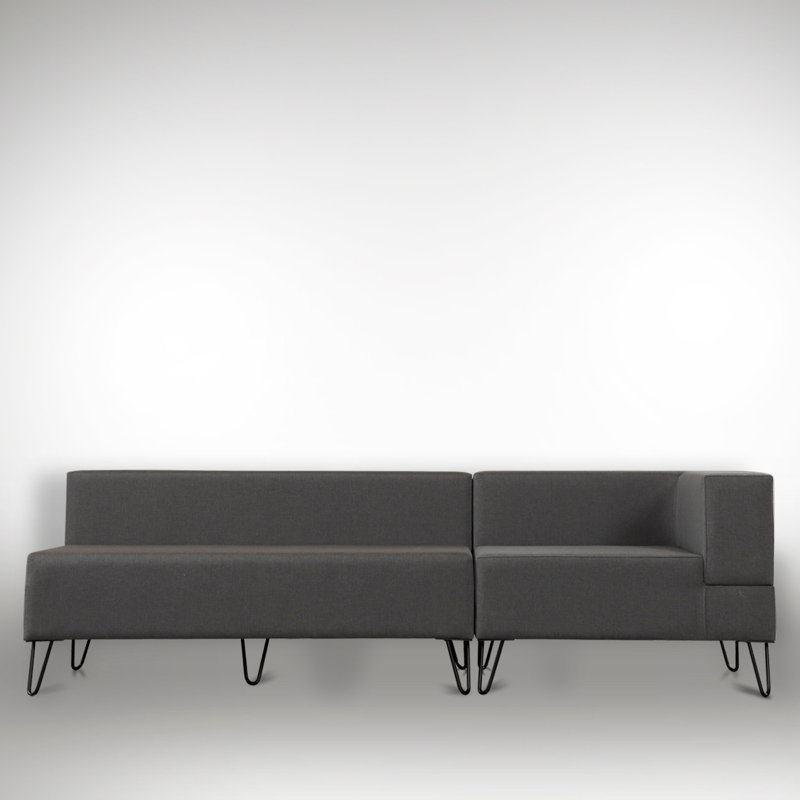 Canapé rembourré 78,7 po Gennadius, 100 % polyester gris
