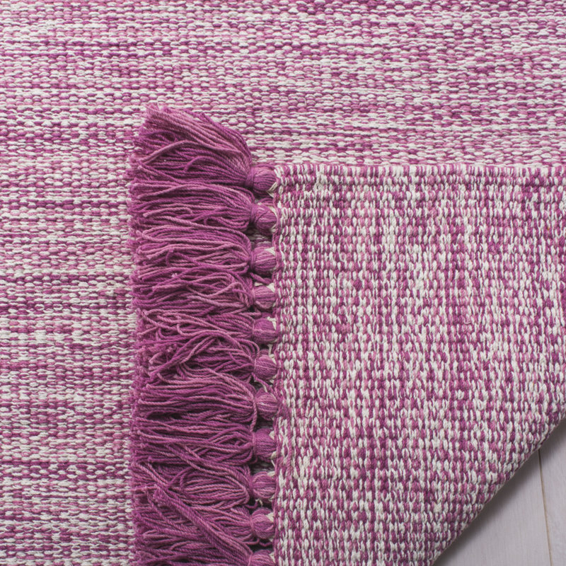 Waloo Hand Woven Cotton Chevron Rug, Rectangle 3' x 5'