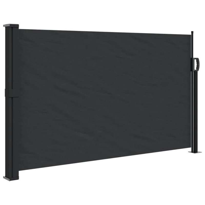 Retractable Side Awning, 120cm H x 500cm W, Black
