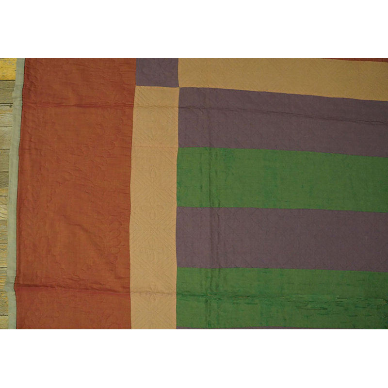 Antique Quilt America Multicolor 1900s Multicolor Rug