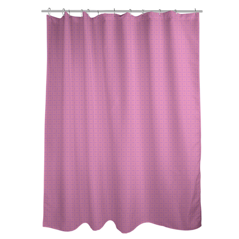 Rideau simple à deux napperons, Rose / Mauve
