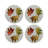 Autumn Leaves White Round Beaded Placemat Smooth