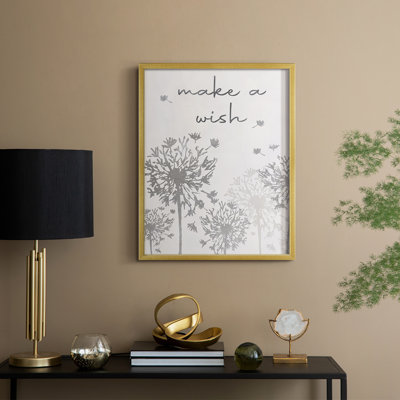«Make A Wish», reproduction encadrée - bois massif