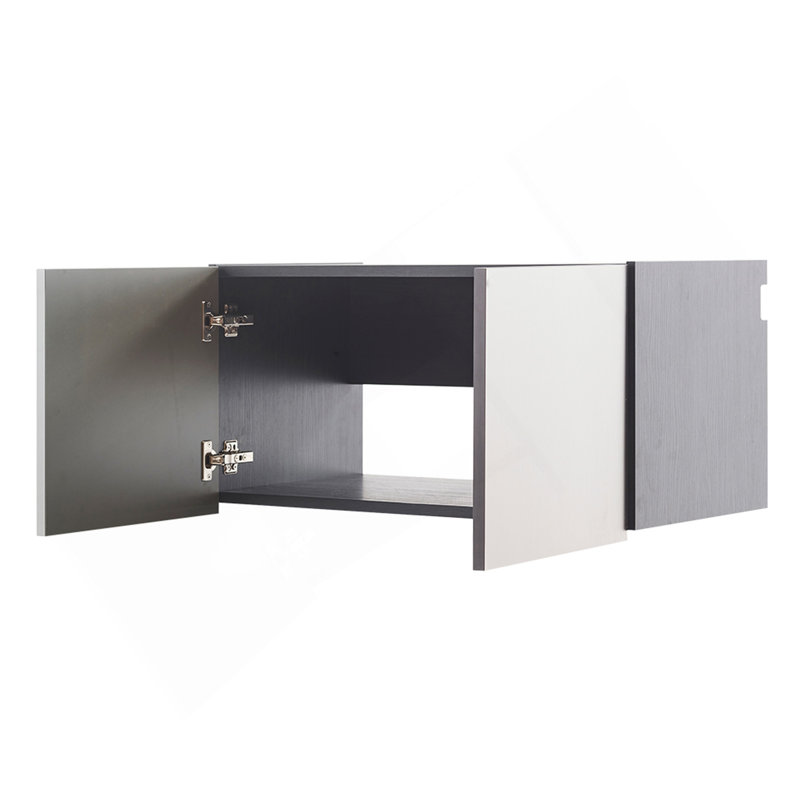 Nova Series Wood Wall Mounted Garage Cabinet In Metallic Gray