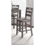 Ensemble de table de salle à manger 5 pièces de style transitionnel avec table à hauteur de comptoir et chaises à dossier à lattes pour une expérience culinaire contemporaine