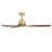56" Solid Wood 3-Blade Ceiling Fan with Remote Control No Light Kit