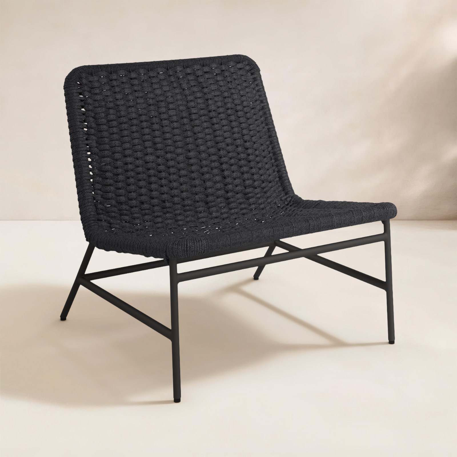 Brio Outdoor Armless Lounge Chair, Teak