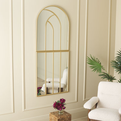 Samar Iron Window Pane Wall Mirror