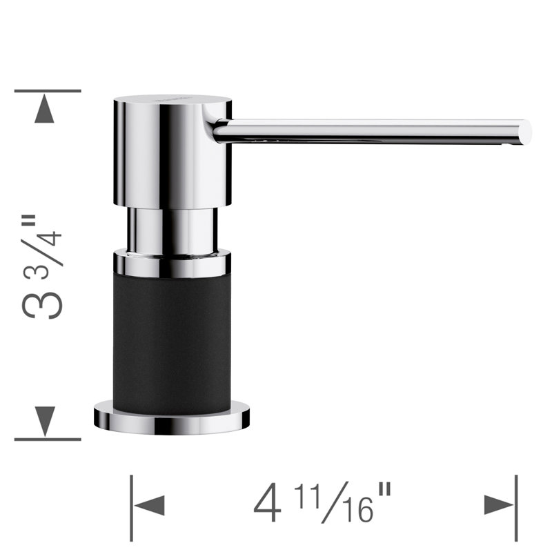Distributeur de savon Lato, Noir charbon