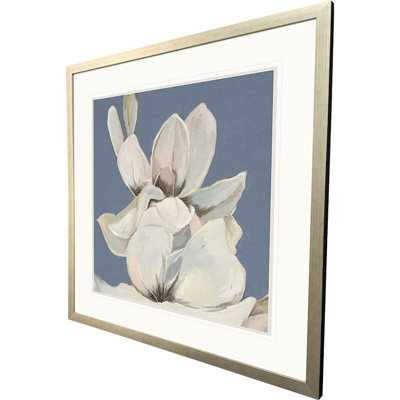 «Magnolia on Blue I», art encadré