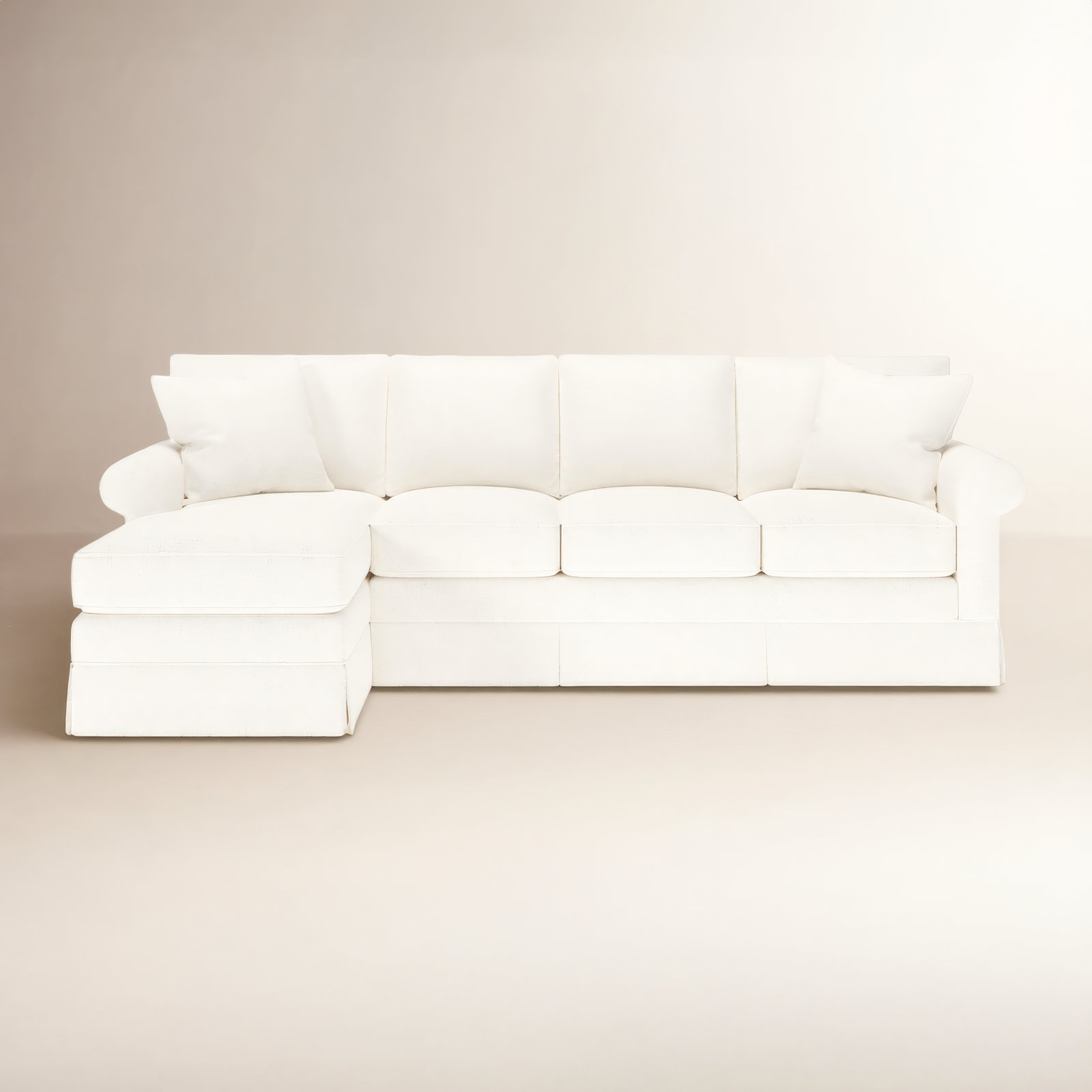 Friedman Upholstered Sectional with Chaise, Left Hand Facing, Bella Otter Performance Velvet